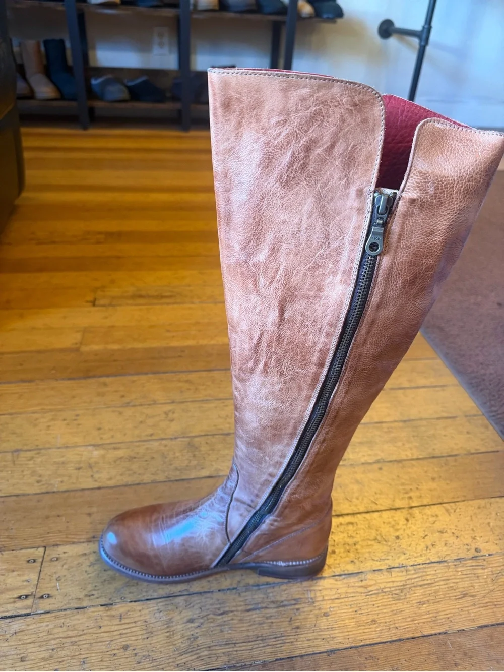 Bed Stu Women’s Over-the-Knee Leather Boots - Chestnut Brown